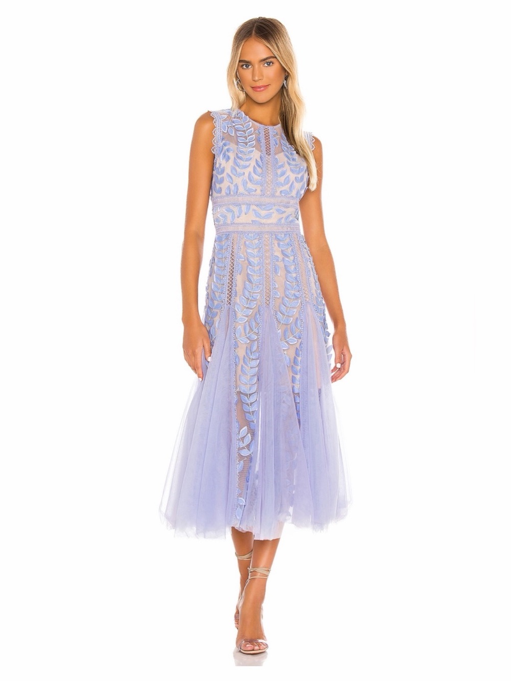 Bronx and Banco Saba Midi Flared Dress in Violet Size M Wedding Guest | Prom